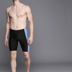 Men Black & Blue Solid Three-Second Sustainable Swim Jammers