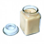 White Scented Glass Jar Aroma Candle