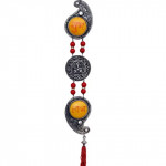 Red & Orange Shubh Labh With Ganesha Patterned Torans